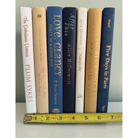 Nautical Blue Curated Collection of Decor Staging Modern Hardcover Books - Picture 2 of 5